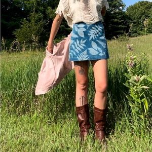 Upcycled Denim Mini Skirt